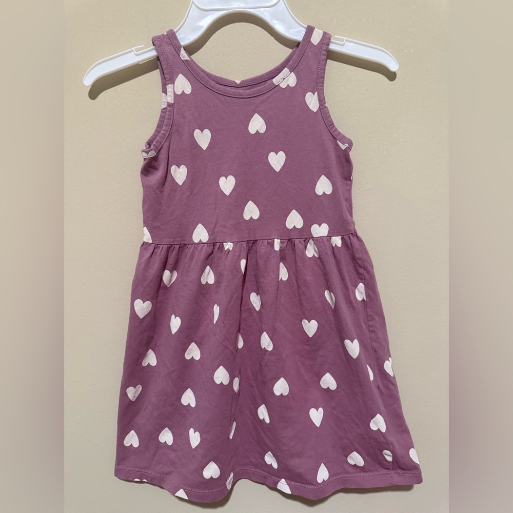 H&M Lavender Heart Pattern Kids Dress